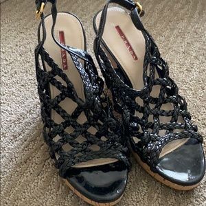 Prada Wedge Sandal Size 37.5